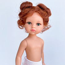 Кукла CRISTI / Кристи - шатенка с буклями, глаза зелёные, без одежды, 34 см (Арт.14442)