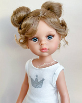 Кукла Валерия, блондинка с буклями, 34 см, в пижаме,  (Арт.13226)