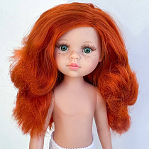 Кукла CRISTI / Кристи - шатенка Огонек, с волнистыми волосами, без челки, глаза зеленые, без одежды, 34 см (Арт.14777)