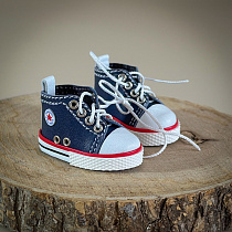 Кеды для Paola Reina, натуральная кожа, темно-синие