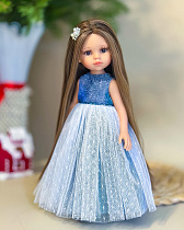 Платье бальное  на куклу Paola Reina 33 см, полынь