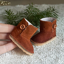 Угги для Paola Reina, натуральная замша,  коричнево-рыжие