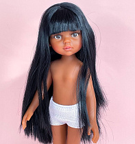 Кукла Нора-Карла, челка, смуглая, без одежды, 34 см (Арт.14829)