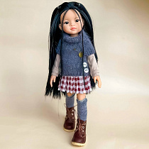 Комплект из 5 предметов на куклу Paola Reina 33 см, с вязанной жилеткой
