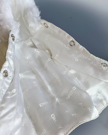 Удлиненная стеганная  куртка, для куклы Paola Reina 34 см, белая