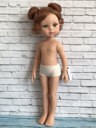 Кукла CRISTI / Кристи - шатенка с буклями, глаза зелёные, без одежды, 34 см (Арт.14442)