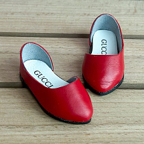 Туфли  на кожанной подошве, для Paola Reina, натуральная кожа, 5 см, узкий нос, красные