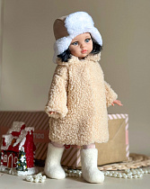 Шубка "Каракуль"  для куклы Paola Reina 33 см, бежевая