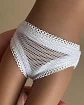 Трусики для Paola Reina 32-34 см, белые, сеточка с кружевом