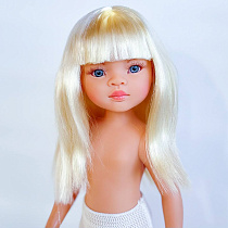 Маника, азиатка, блондинка, прямые волосы, челка, без одежды, 34 см (Арт.14833)