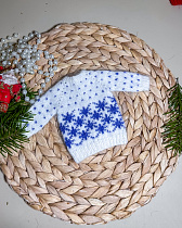 Джемпер вязанный для куклы Paola Reina 33 см, снежинки