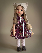 Комплект на куклу Paola Reina 33 см: Платье, шапочка, чулки