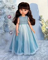 Платье бальное  на куклу Paola Reina 33 см, полынь
