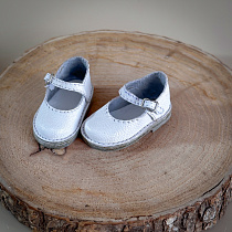 Туфли  с ремешком, для Paola Reina, натуральная кожа, БЕЛЫЕ