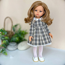 Клетчатое платье на куклу Paola Reina и кукол 32-35 см