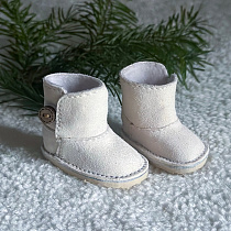 Угги для Paola Reina, натуральная замша,  белые