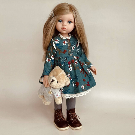 Платье на куклу Paola Reina 33 см, фланель