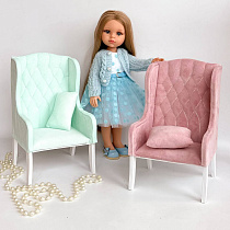Кресло для кукол, с обивкой из плюша