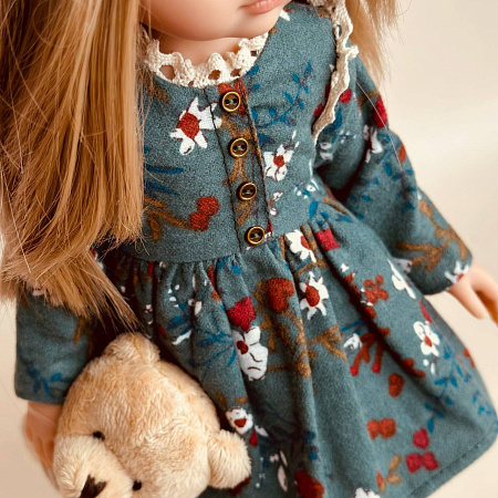 Платье на куклу Paola Reina 33 см, фланель